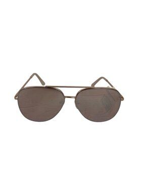 A New Day Adult Aviator Sunglasses Rose Gold Frames Brown Lenses